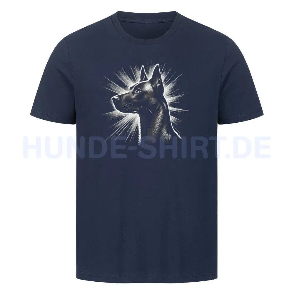 Premium T-Shirt "Malinois - Shine" French Navy – hunde-shirt.de