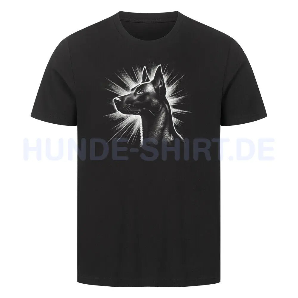 Premium T-Shirt "Malinois - Shine" Schwarz – hunde-shirt.de