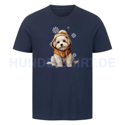 Premium T-Shirt "Malteser - Frosty" French Navy – hunde-shirt.de