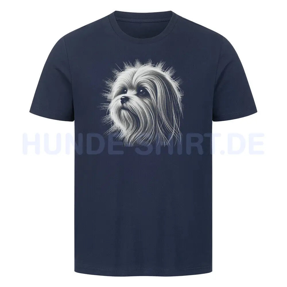 Premium T-Shirt "Malteser ( kurz ) - Shine" French Navy – hunde-shirt.de