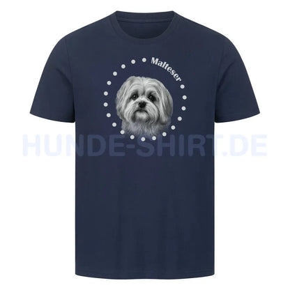 Premium T-Shirt "Malteser R" French Navy – hunde-shirt.de