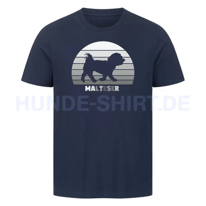 Premium T-Shirt "Malteser S" French Navy – hunde-shirt.de