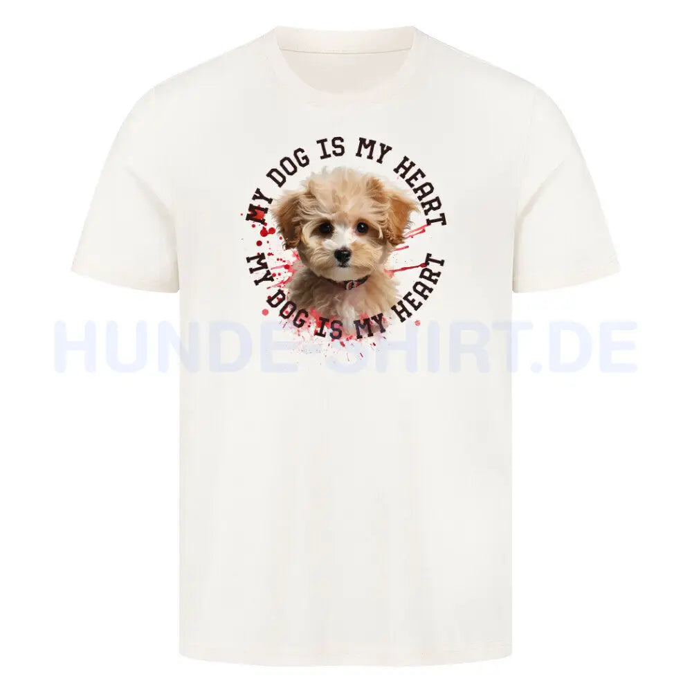 Premium T-Shirt "Maltipoo HEART 2" Natural Raw – hunde-shirt.de