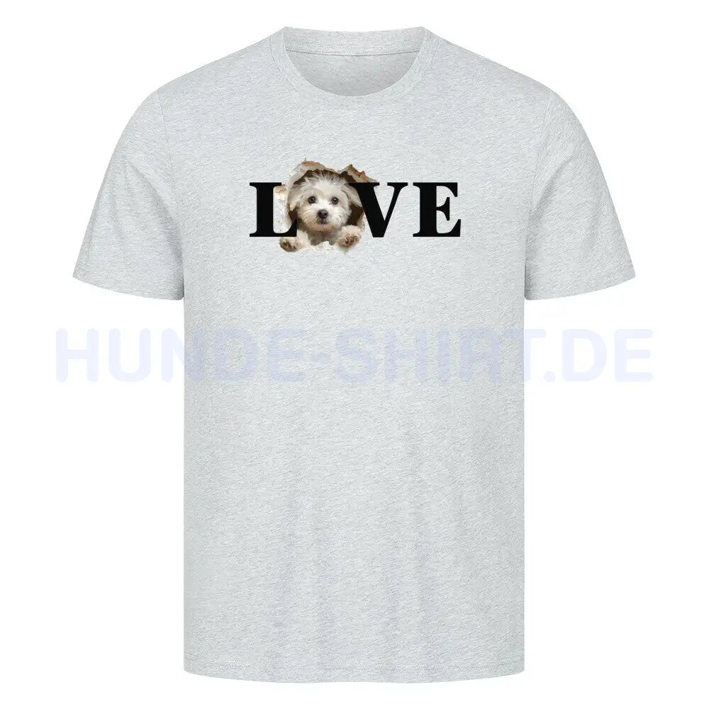 Premium T-Shirt "Maltipoo - LOVE" Heather Grey – hunde-shirt.de