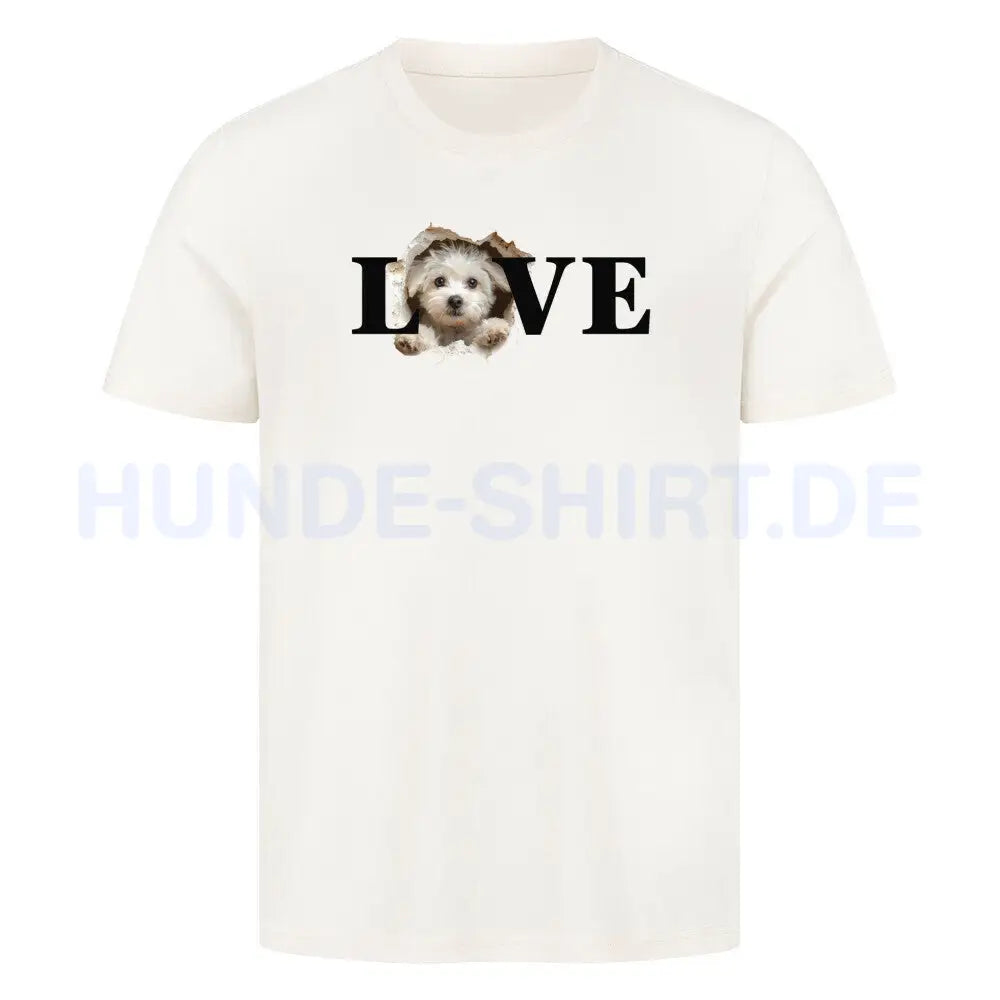 Premium T-Shirt "Maltipoo - LOVE" Natural Raw – hunde-shirt.de