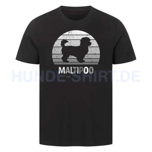 Premium T-Shirt "Maltipoo S" Schwarz – hunde-shirt.de