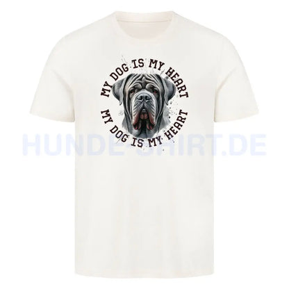 Premium T-Shirt "Mastino Napoletano HEART" Natural Raw – hunde-shirt.de