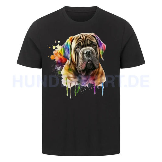 Premium T-Shirt "Mastino - Paint" Schwarz – hunde-shirt.de