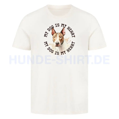 Premium T-Shirt "Miniature Bullterrier HEART" Natural Raw – hunde-shirt.de