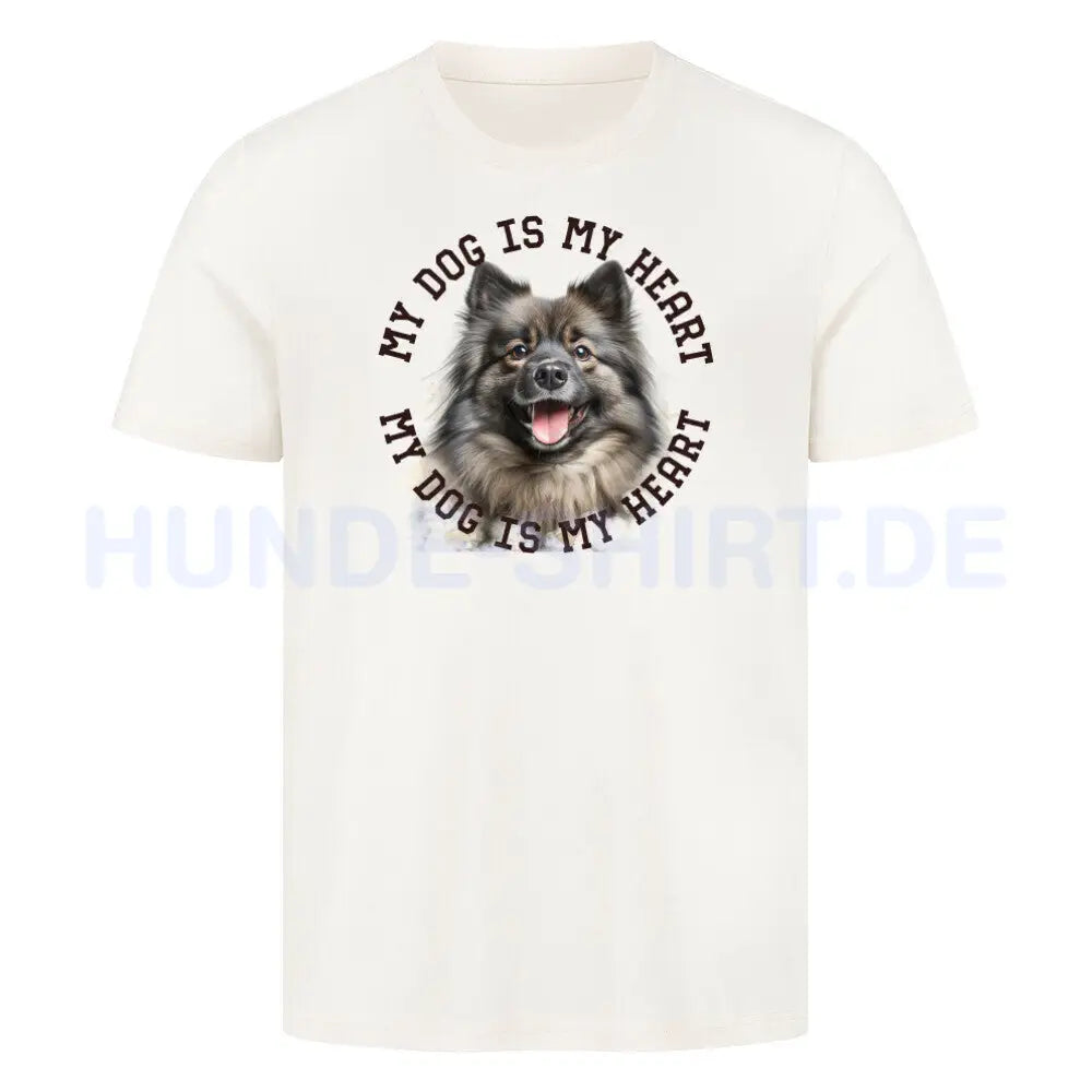 Premium T-Shirt "Mittelspitz HEART" Natural Raw – hunde-shirt.de