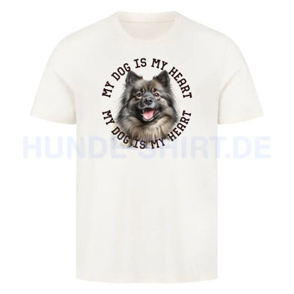 Premium T-Shirt "Mittelspitz HEART" Natural Raw – hunde-shirt.de