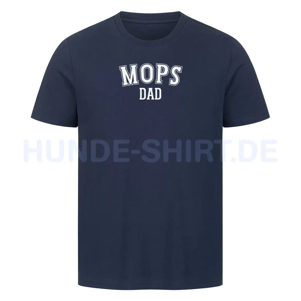 Premium T-Shirt "Mops - DAD" French Navy – hunde-shirt.de