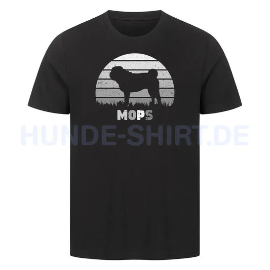 Premium T-Shirt "Mops S" Schwarz – hunde-shirt.de