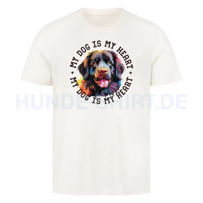 Premium T-Shirt "Neufundländer HEART" Natural Raw – hunde-shirt.de