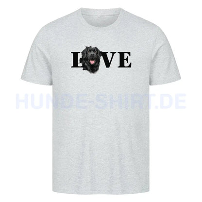 Premium T-Shirt "Neufundländer LOVE" Heather Grey – hunde-shirt.de