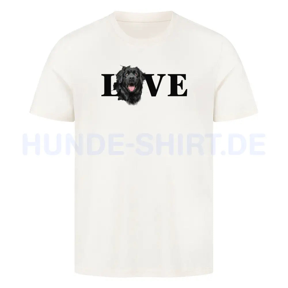 Premium T-Shirt "Neufundländer LOVE" Natural Raw – hunde-shirt.de