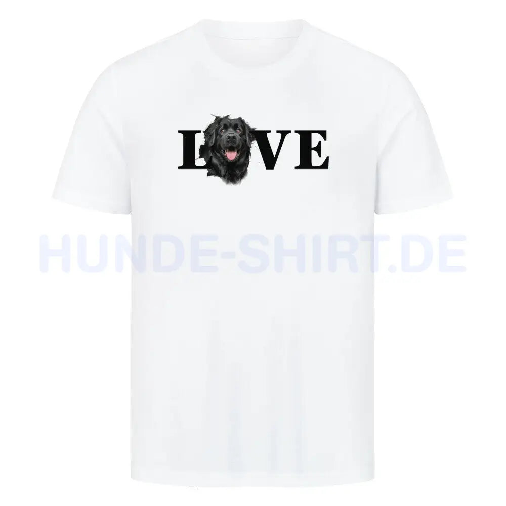 Premium T-Shirt "Neufundländer LOVE" Weiß – hunde-shirt.de