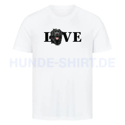 Premium T-Shirt "Neufundländer LOVE" Weiß – hunde-shirt.de