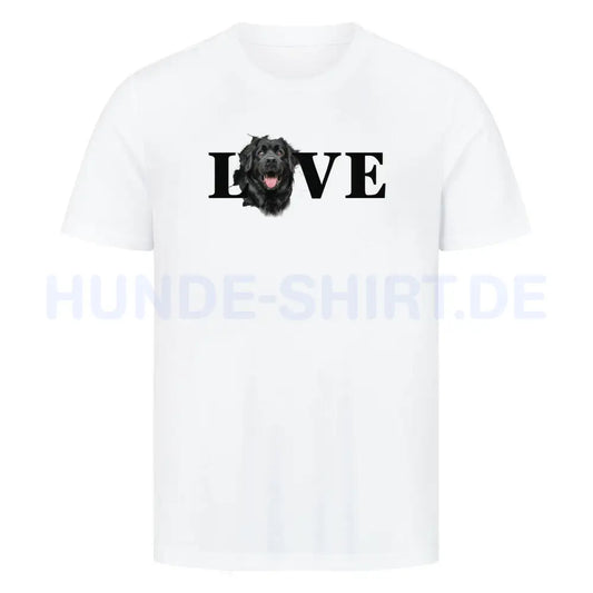 Premium T-Shirt "Neufundländer LOVE" Weiß – hunde-shirt.de