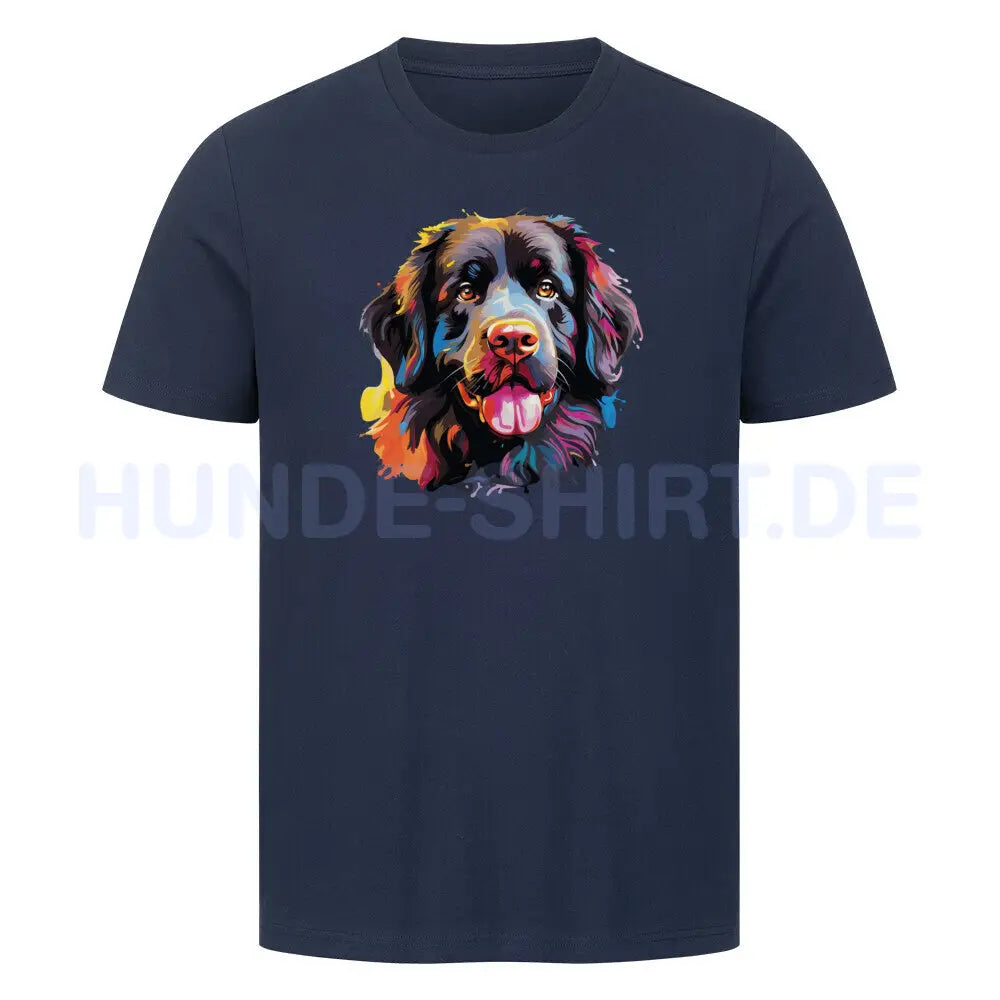 Premium T-Shirt "Neufundländer Paint" French Navy – hunde-shirt.de