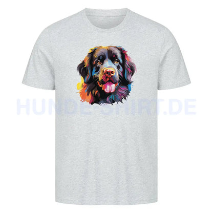 Premium T-Shirt "Neufundländer Paint" Heather Grey – hunde-shirt.de