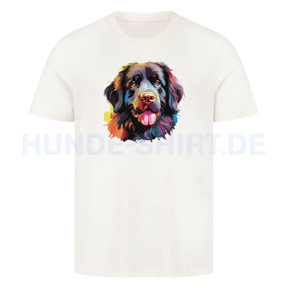 Premium T-Shirt "Neufundländer Paint" Natural Raw – hunde-shirt.de