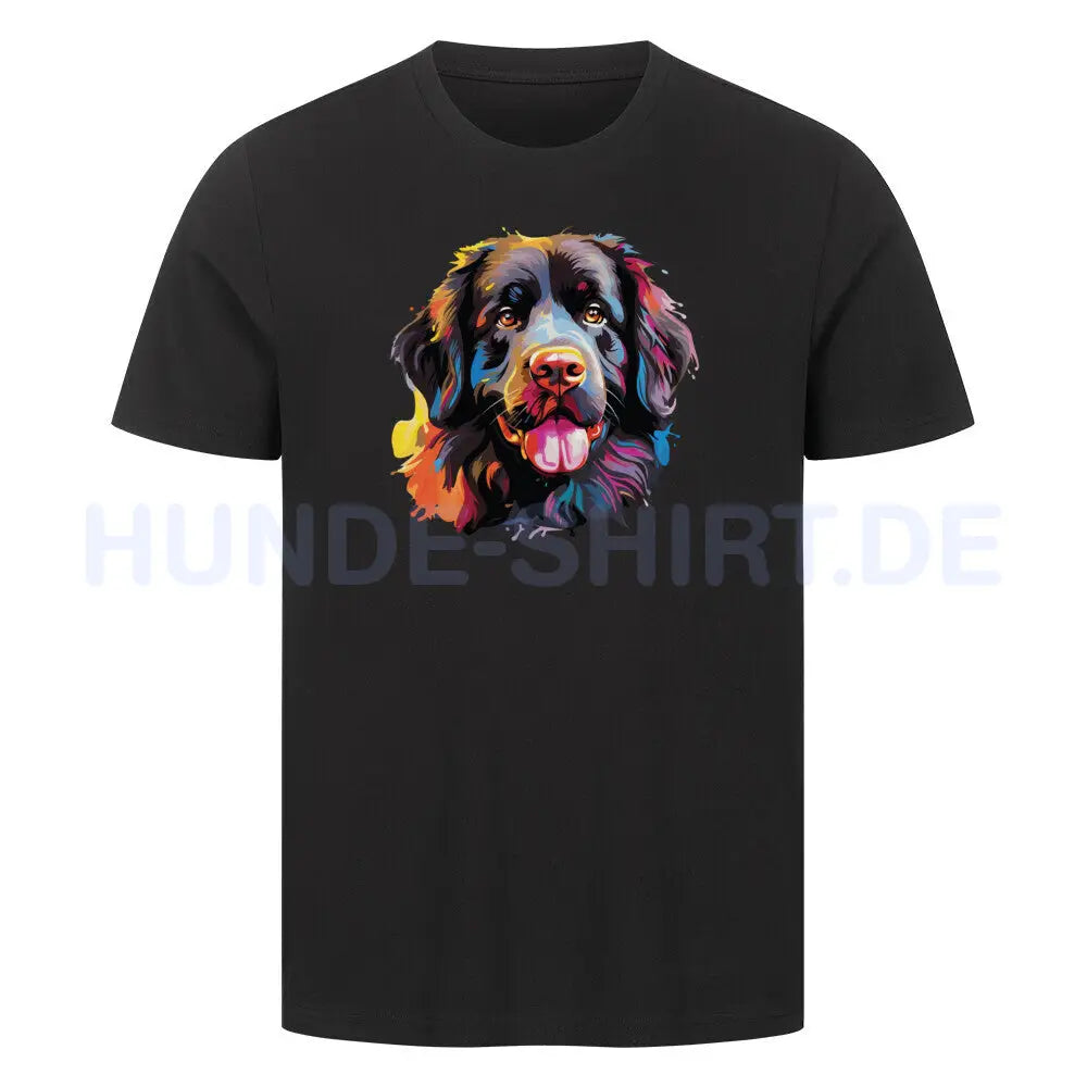 Premium T-Shirt "Neufundländer Paint" Schwarz – hunde-shirt.de