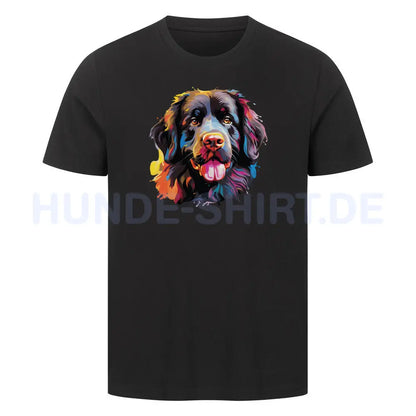 Premium T-Shirt "Neufundländer Paint" Schwarz – hunde-shirt.de