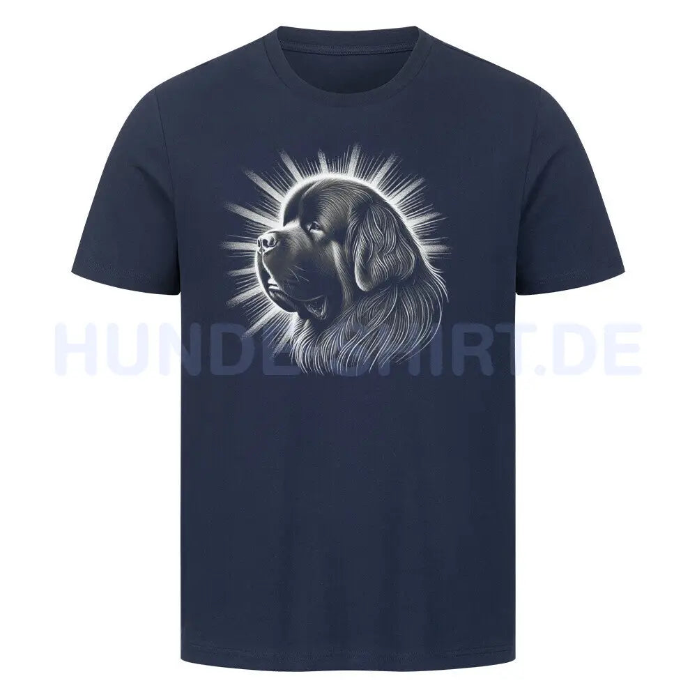 Premium T-Shirt "Neufundländer - Shine" French Navy – hunde-shirt.de