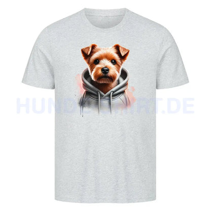 Premium T-Shirt "Norfolk Terrier Hooded-Shirt" Heather Grey – hunde-shirt.de