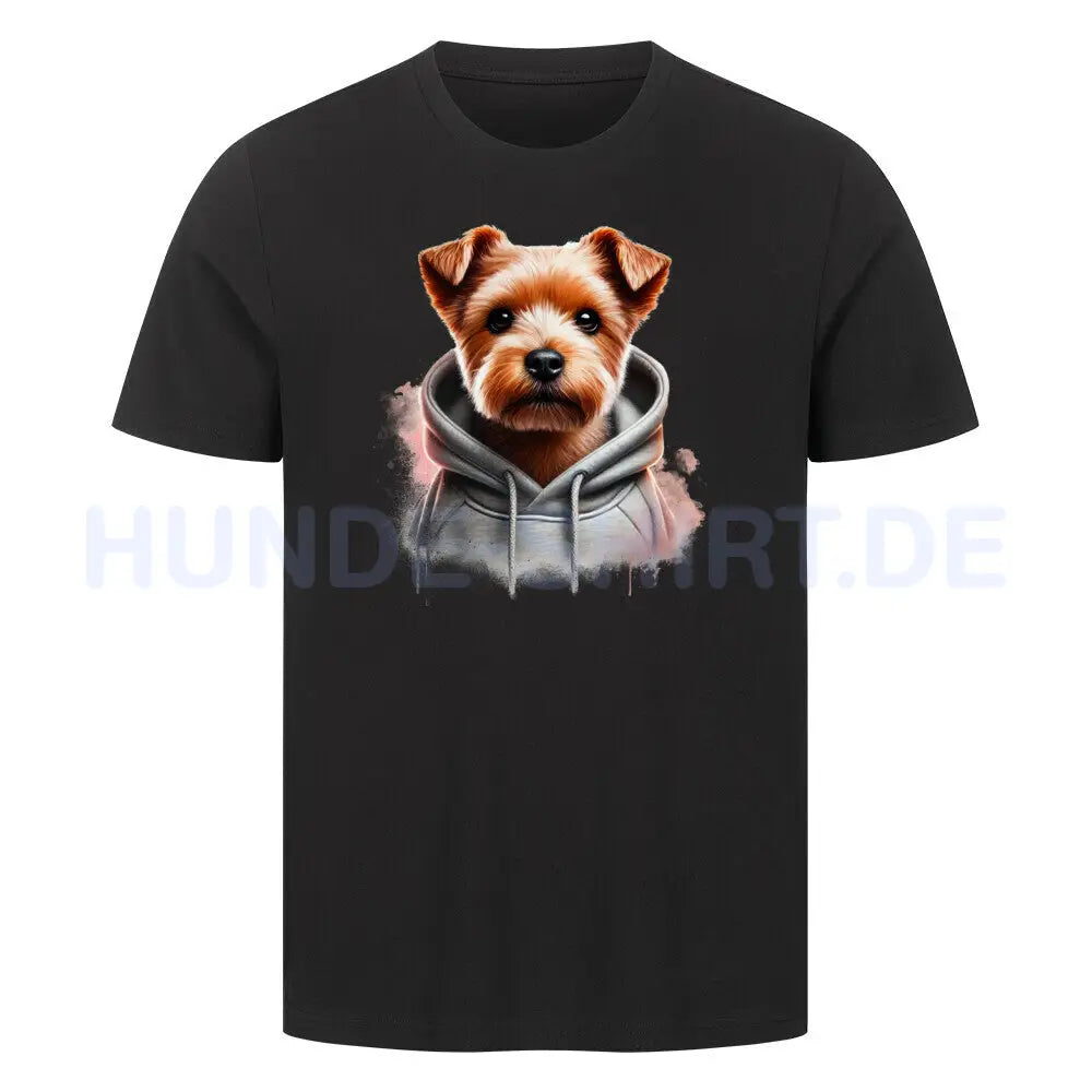 Premium T-Shirt "Norfolk Terrier Hooded-Shirt" Schwarz – hunde-shirt.de