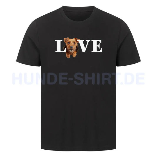 Premium T-Shirt "Norfolk Terrier - LOVE" Schwarz – hunde-shirt.de