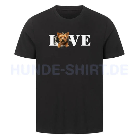 Premium T-Shirt "Norwich Terrier - LOVE" Schwarz – hunde-shirt.de