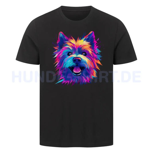 Premium T-Shirt "Norwich Terrier - Paint" Schwarz – hunde-shirt.de