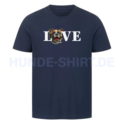 Premium T-Shirt "OEB - LOVE" French Navy – hunde-shirt.de