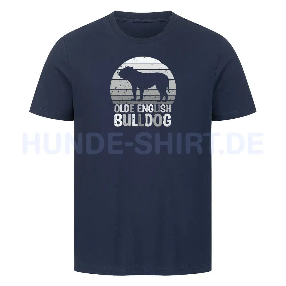 Premium T-Shirt "Old English Bulldog S" French Navy – hunde-shirt.de