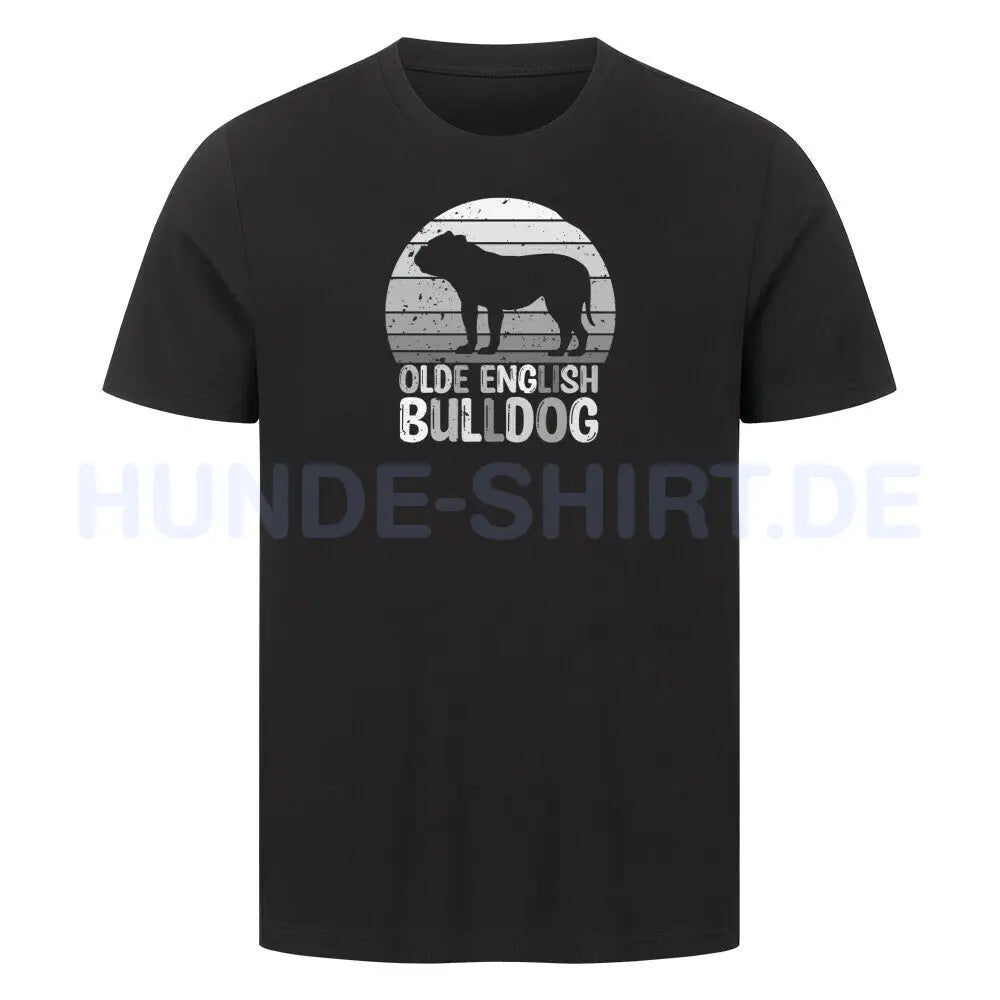 Premium T-Shirt "Old English Bulldog S" Schwarz – hunde-shirt.de