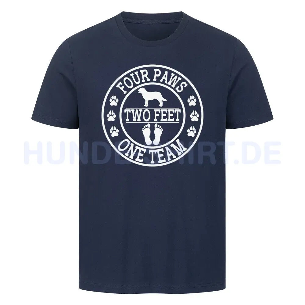 Premium T-Shirt "One Team" French Navy – hunde-shirt.de