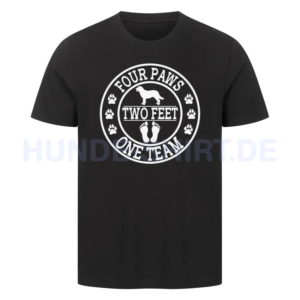 Premium T-Shirt "One Team" Schwarz – hunde-shirt.de