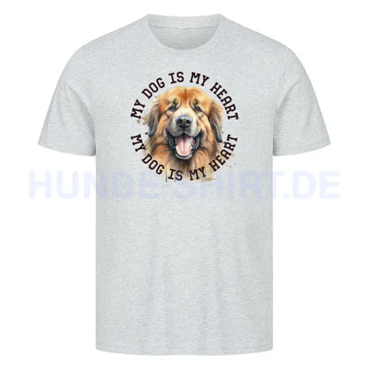 Premium T-Shirt "Owtscharka HEART" Heather Grey – hunde-shirt.de