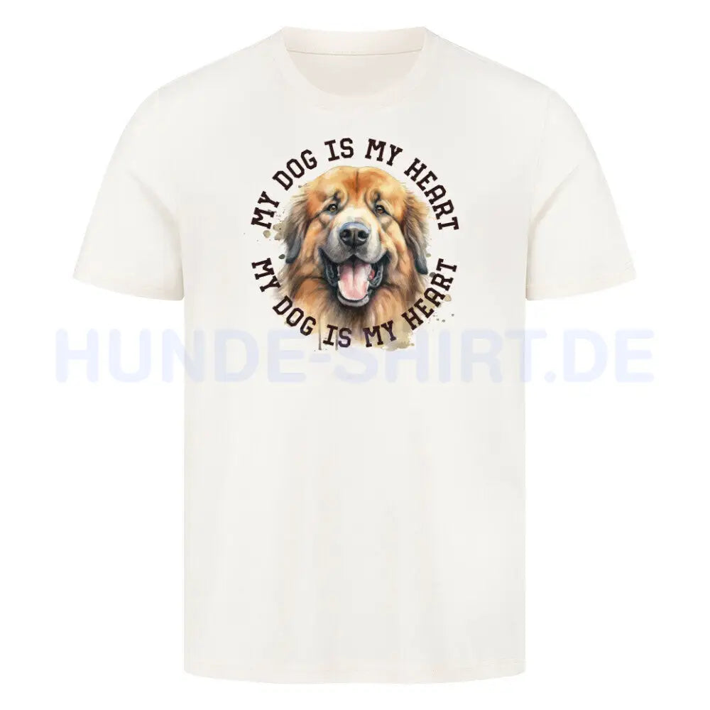 Premium T-Shirt "Owtscharka HEART" Natural Raw – hunde-shirt.de