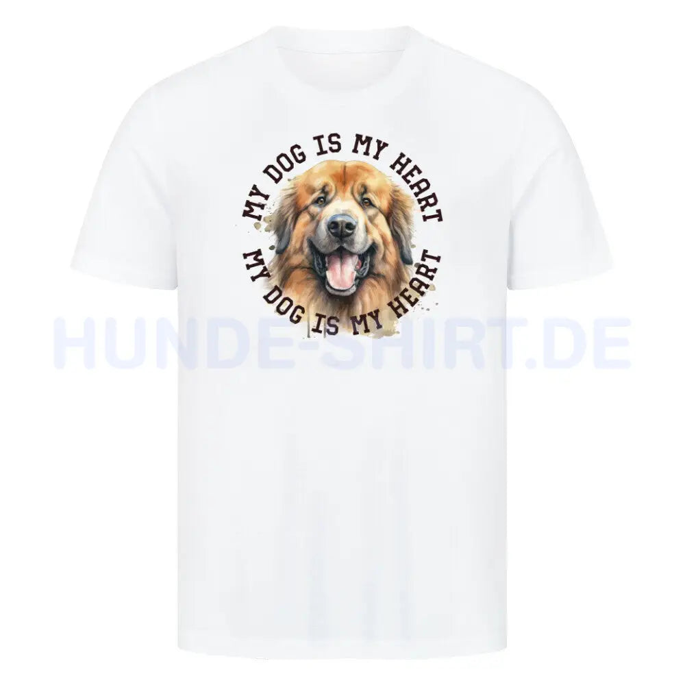 Premium T-Shirt "Owtscharka HEART" Weiß – hunde-shirt.de