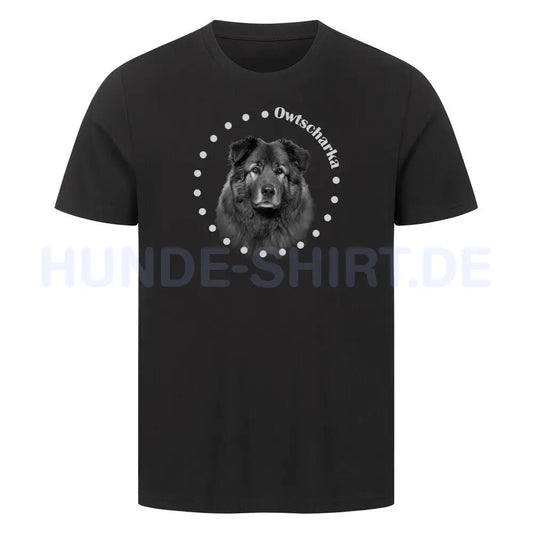 Premium T-Shirt "Owtscharka R" Schwarz – hunde-shirt.de