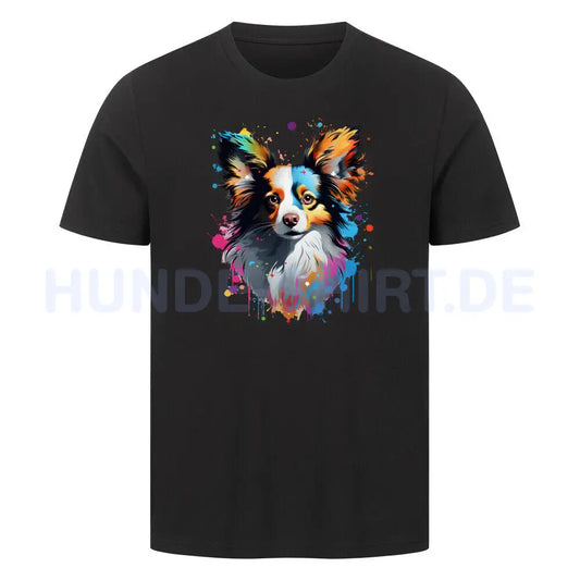 Premium T-Shirt "Papillon - Paint" Schwarz – hunde-shirt.de