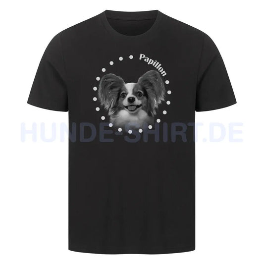 Premium T-Shirt "Papillon R" Schwarz – hunde-shirt.de