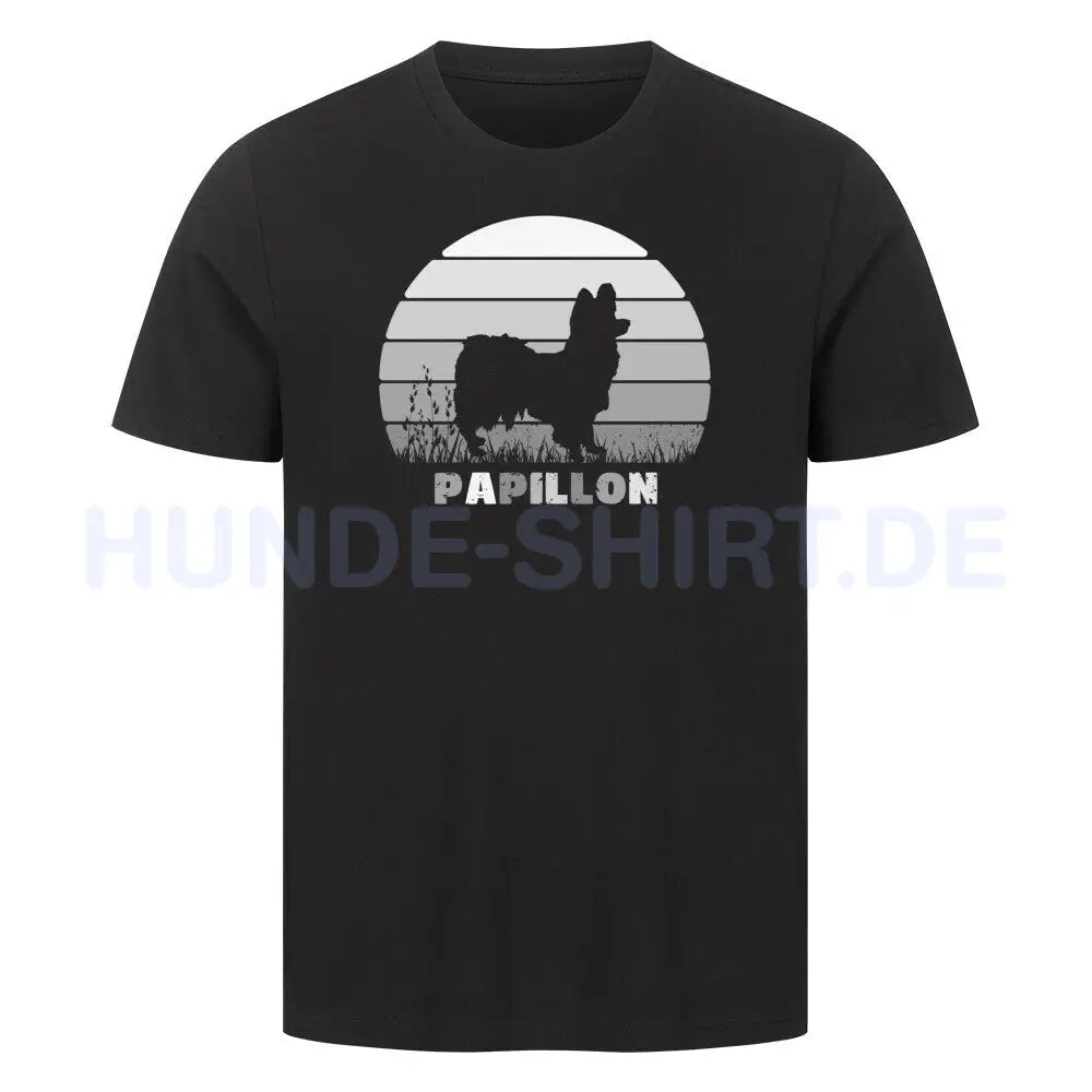 Premium T-Shirt "Papillon" Schwarz – hunde-shirt.de