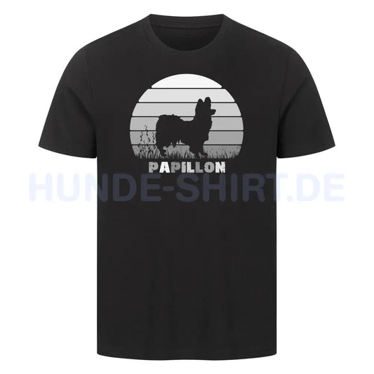 Premium T-Shirt "Papillon" Schwarz – hunde-shirt.de