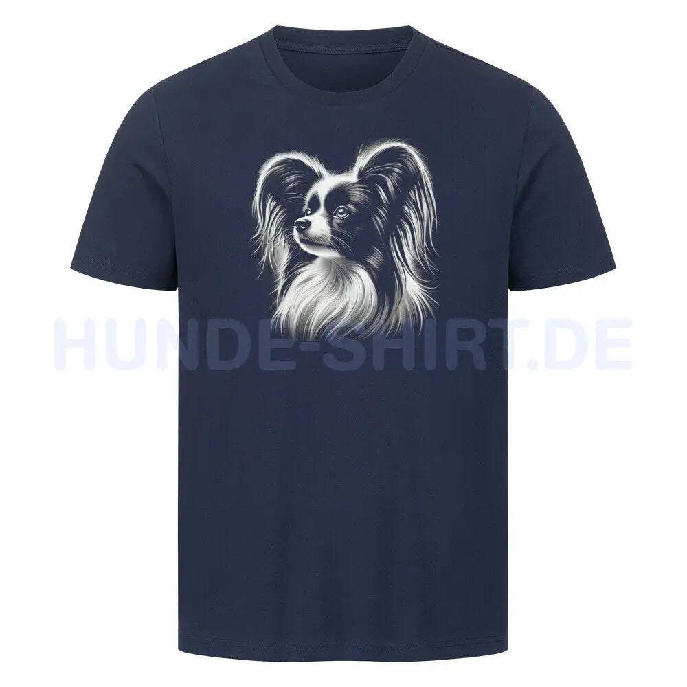 Premium T-Shirt "Papillon - Shine" French Navy – hunde-shirt.de