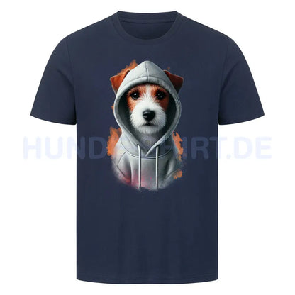 Premium T-Shirt "Parson Russell Terrier Hooded Shirt" French Navy – hunde-shirt.de