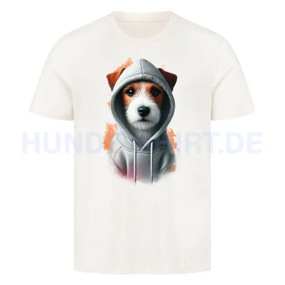 Premium T-Shirt "Parson Russell Terrier Hooded Shirt" Natural Raw – hunde-shirt.de